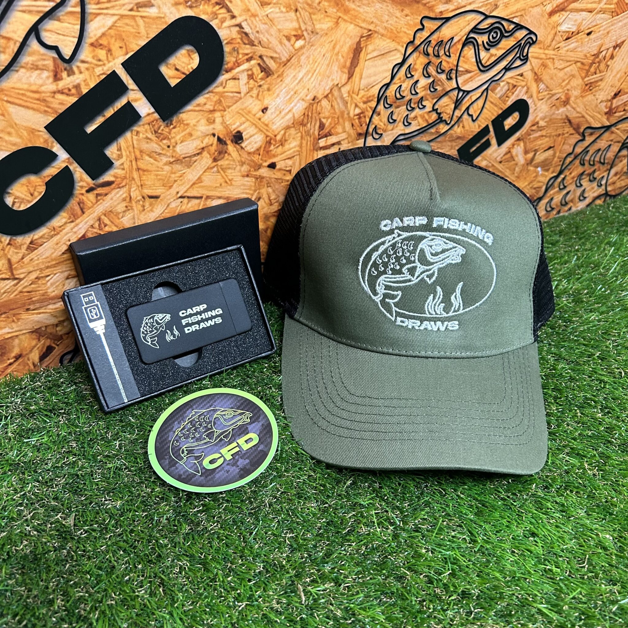 CFD USB Windproof Lighter + Trucker Cap – Carp Fishing Draws