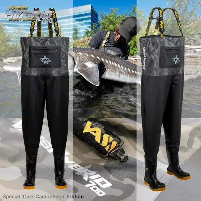 Vass Hybrid 700 Dark Camo Waders - All sizes - Image 7