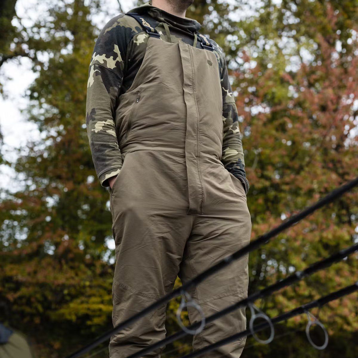 thumbnail image 2 of Korda Polar Salopettes – Olive Green – Men's Fishing Bibs & Braces 2 of 3