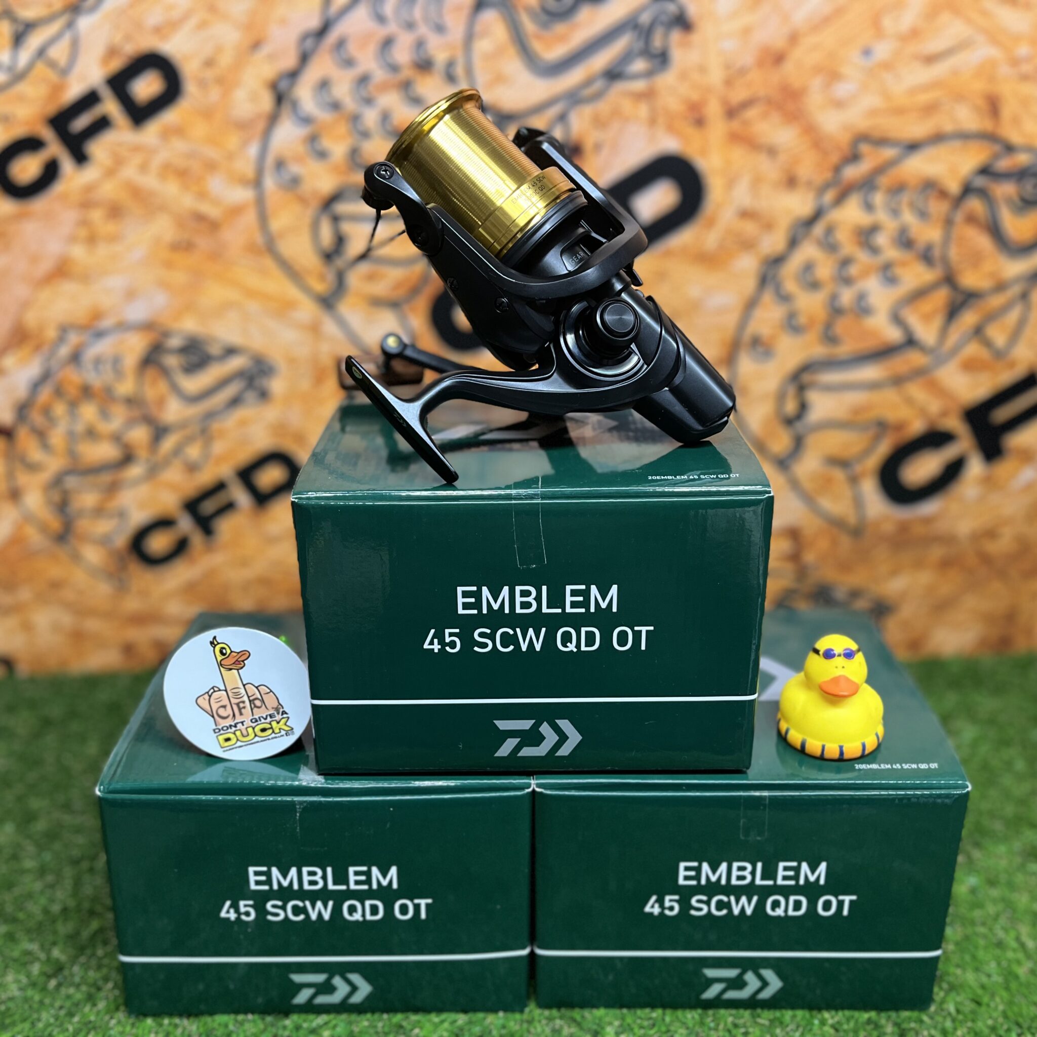 3x Daiwa Emblem 45 SCW QD-OT Reels – Carp Fishing Draws