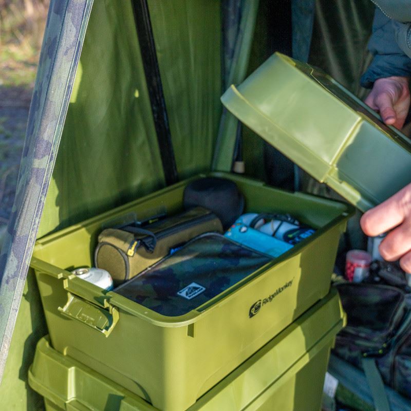 thumbnail interactive-video image 1 of RidgeMonkey Armoury Tackle Box – 2-Tier Magnetic Rig Storage For Carp Fishing 1 of 6
