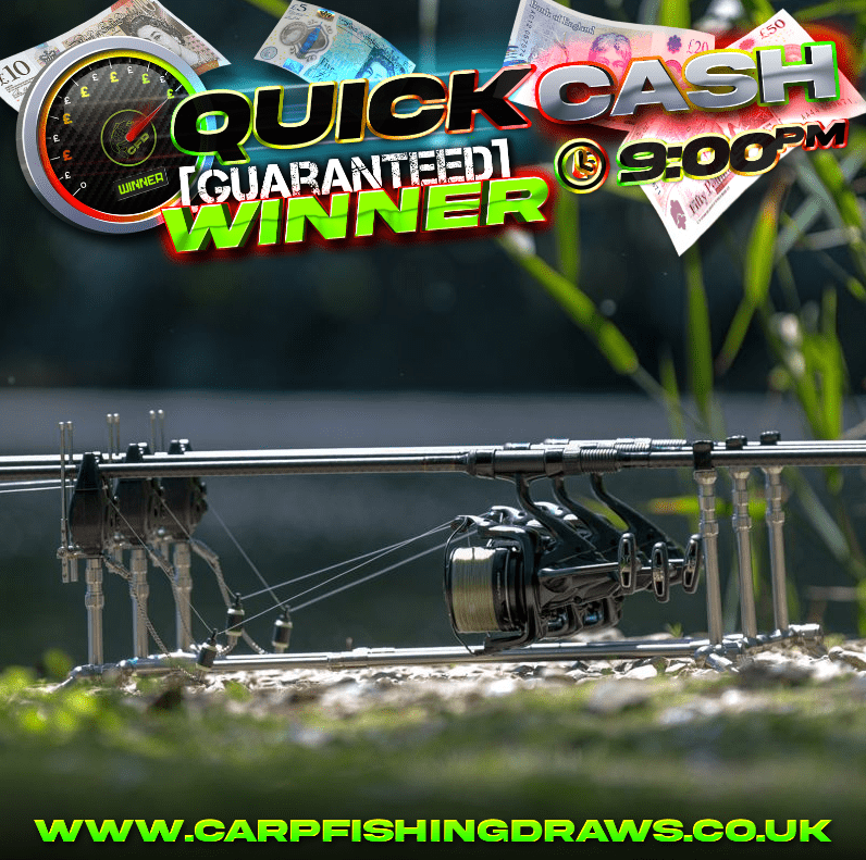 Quick Cash Draw - Win £400 tax-free cash or Solar Tackle P1 Croc Pod