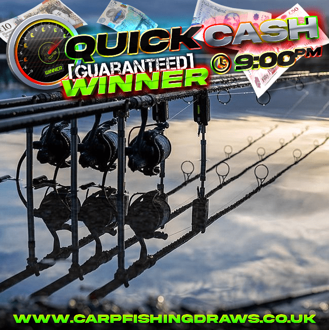 Quick Cash Draw - Win £350 tax-free cash or Any 3x Kaizen Green Rods + Korda Holdall