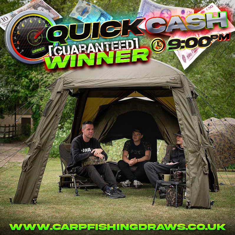 Quick Cash Draw - Win £450 tax-free cash or Fox Air Frame Social Shelter 2.5 x 2.5m
