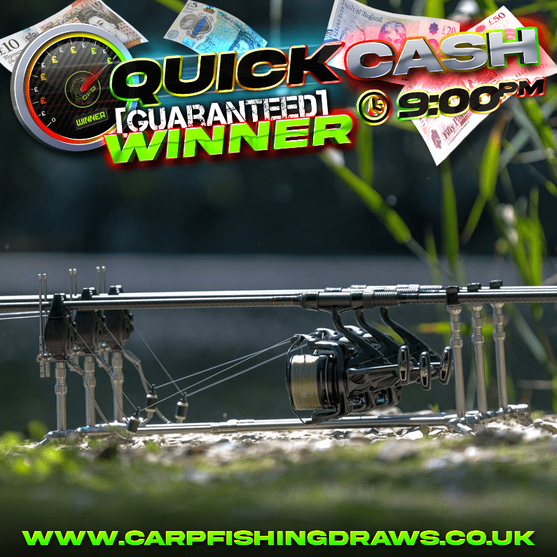Quick Cash Draw - Win £400 tax-free cash or Solar Tackle P1 Croc Pod