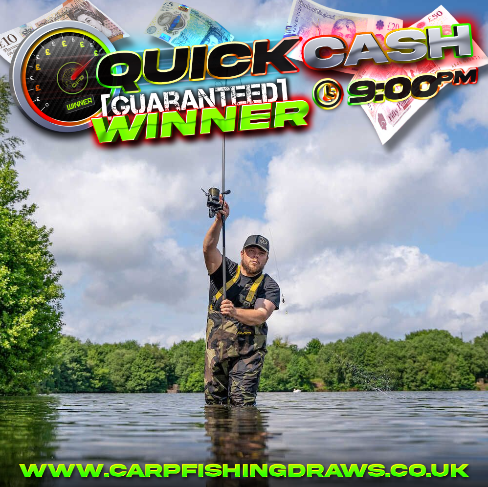 Quick Cash Draw - Win £400 tax-free cash or 3x Avid Elevate Rod's (12ft)