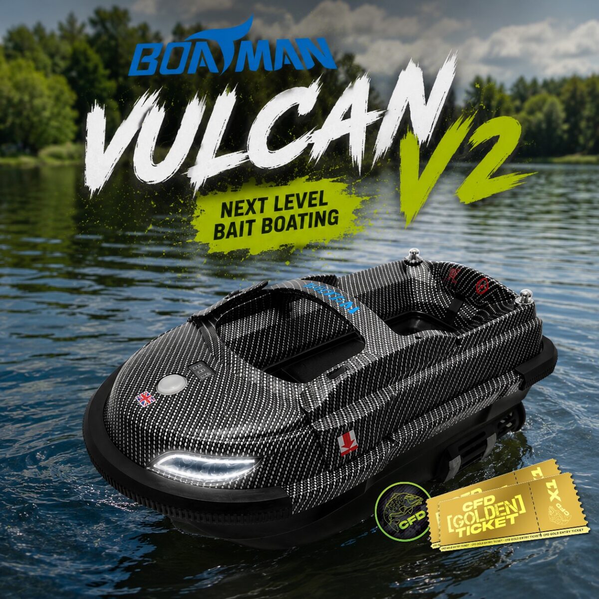 Boatman Vulcan V2 Bait Boat or £375 Cash