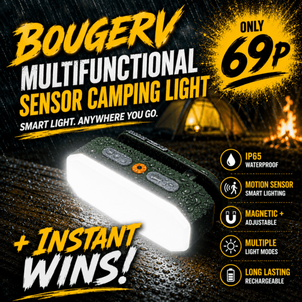 BougeRV Multifunctional Sensor Camping Lantern + Instant Wins