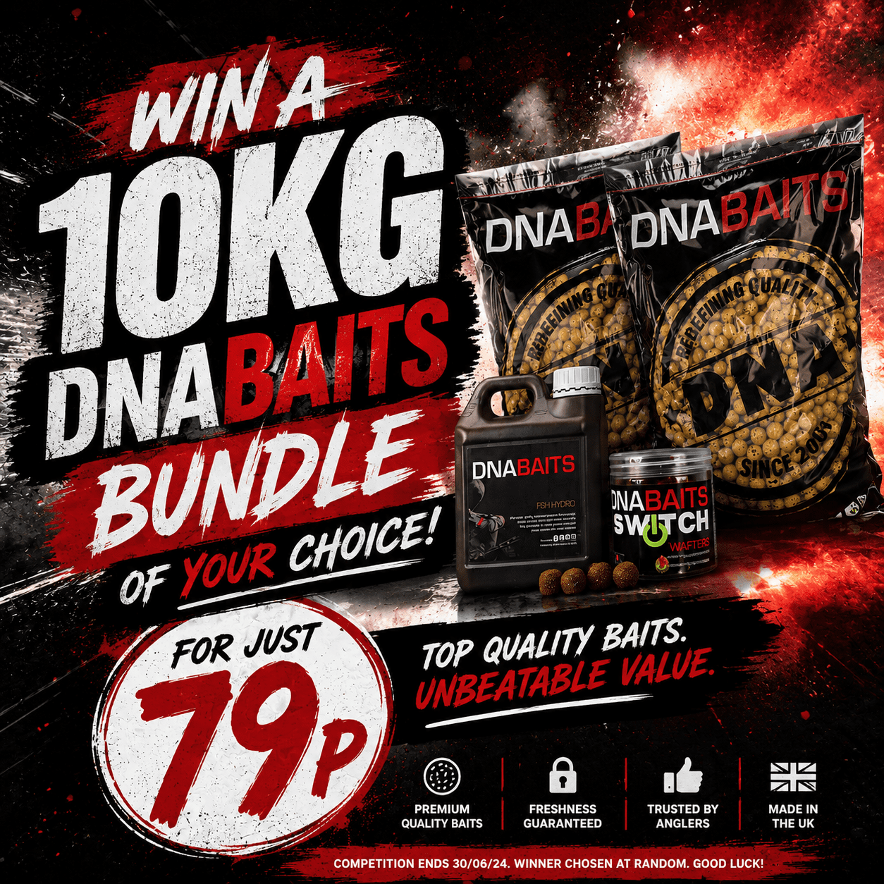Win a 10kg DNA Baits Bundle of your choice