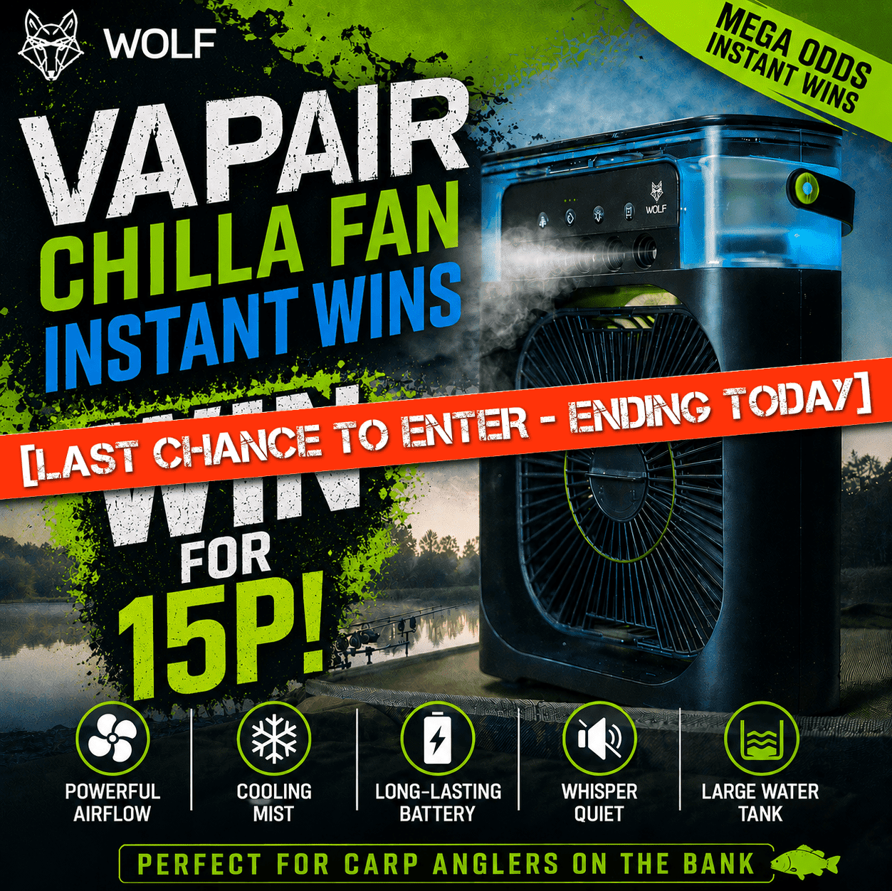 🧊💨 [WIN INSTANTLY] Wolf VAPair Chilla Fan + End Draw – Ending today