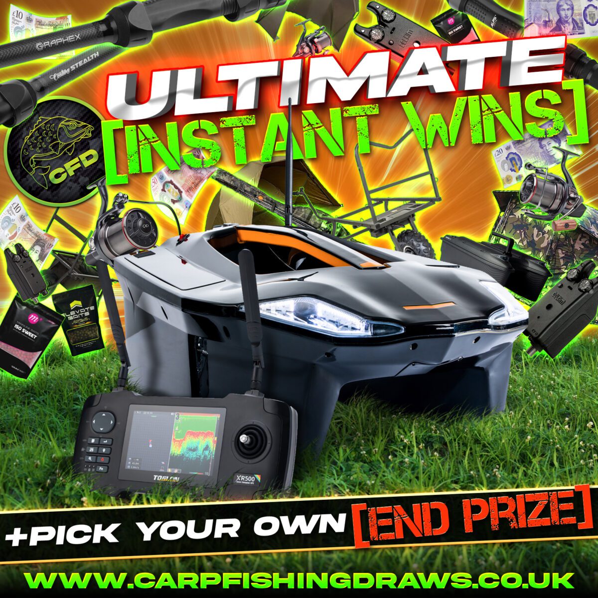 ULTIMATE Instant Wins & Pick Your Own End Draw Prize (or £1,500 tax-free cash)