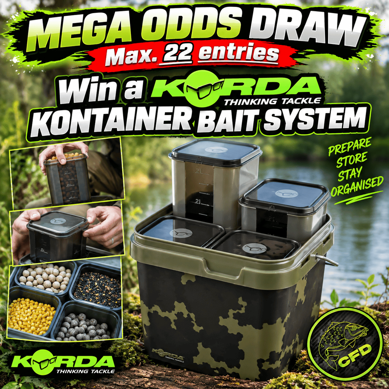 [MEGA ODDS DRAW] – Korda Kontainer System 17L Bait System
