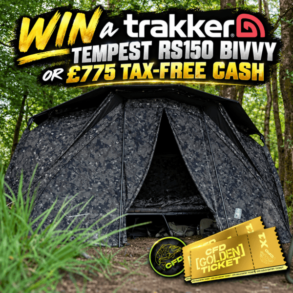 [ WITH GOLDEN TICKET INSTANT WINS] – Trakker Tempest RS150 Camo Bivvy or £740 tax-free cash