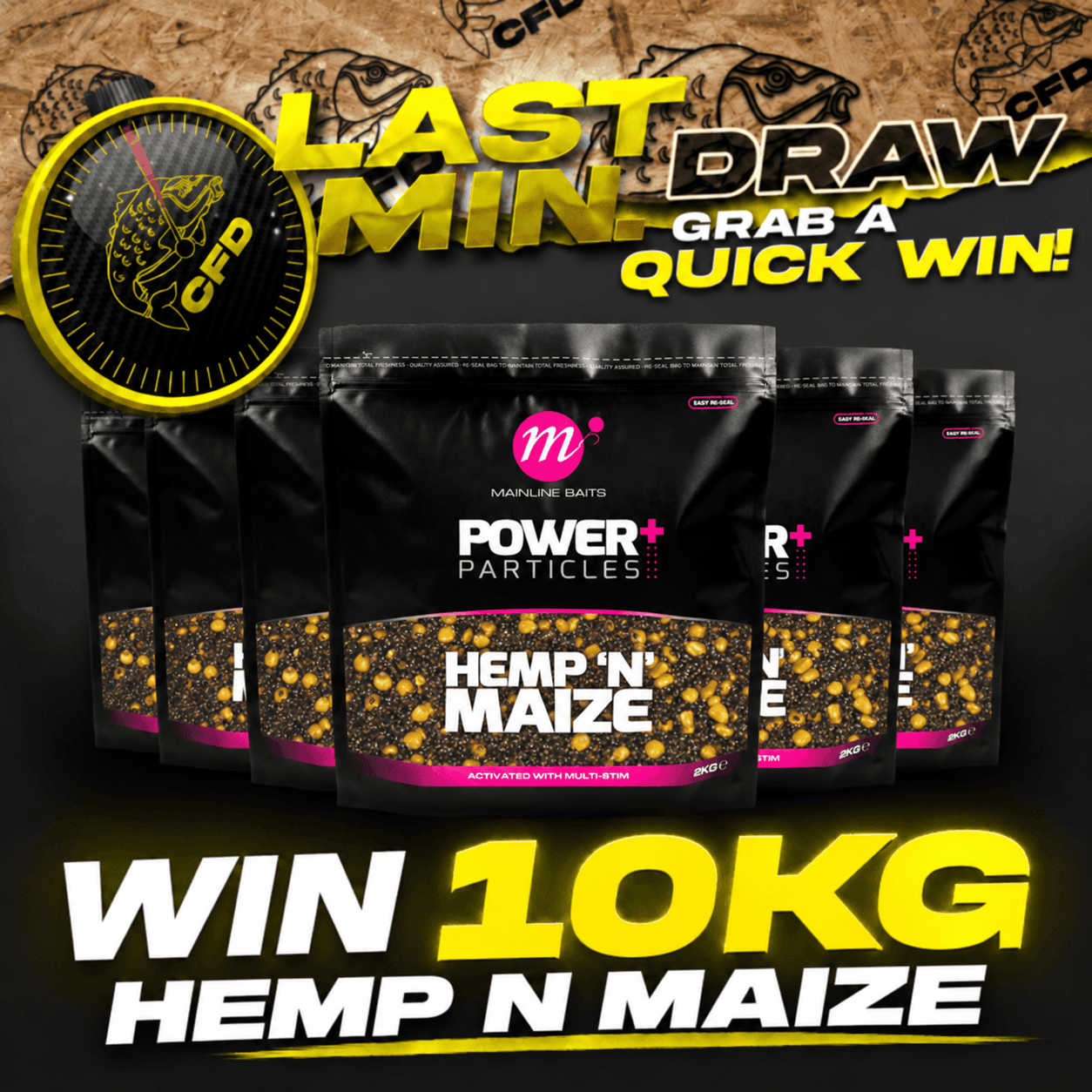 Last Min. Draw – 10kg Mainline Hemp ‘N’ Maze Power+ Particle