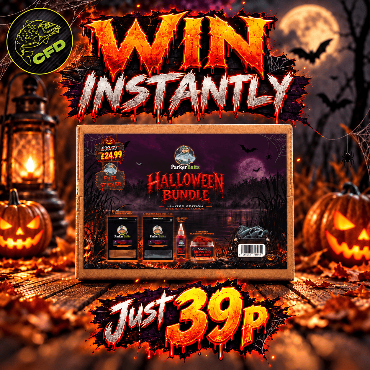 [NEW RELEASE] Parker Baits Halloween Bundle Monster Squid & Octopus + Instant Winners