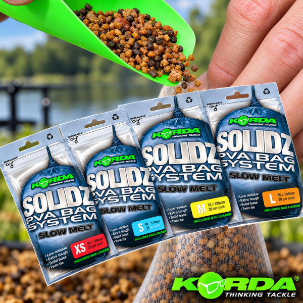 10x Packs of Korda Solidz Slow Melt PVA Bags – Choose any sizes